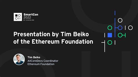 chainlink kurssi chainlink for indoors Presentation by Tim Beiko of the Ethereum Foundation SmartCon 2022